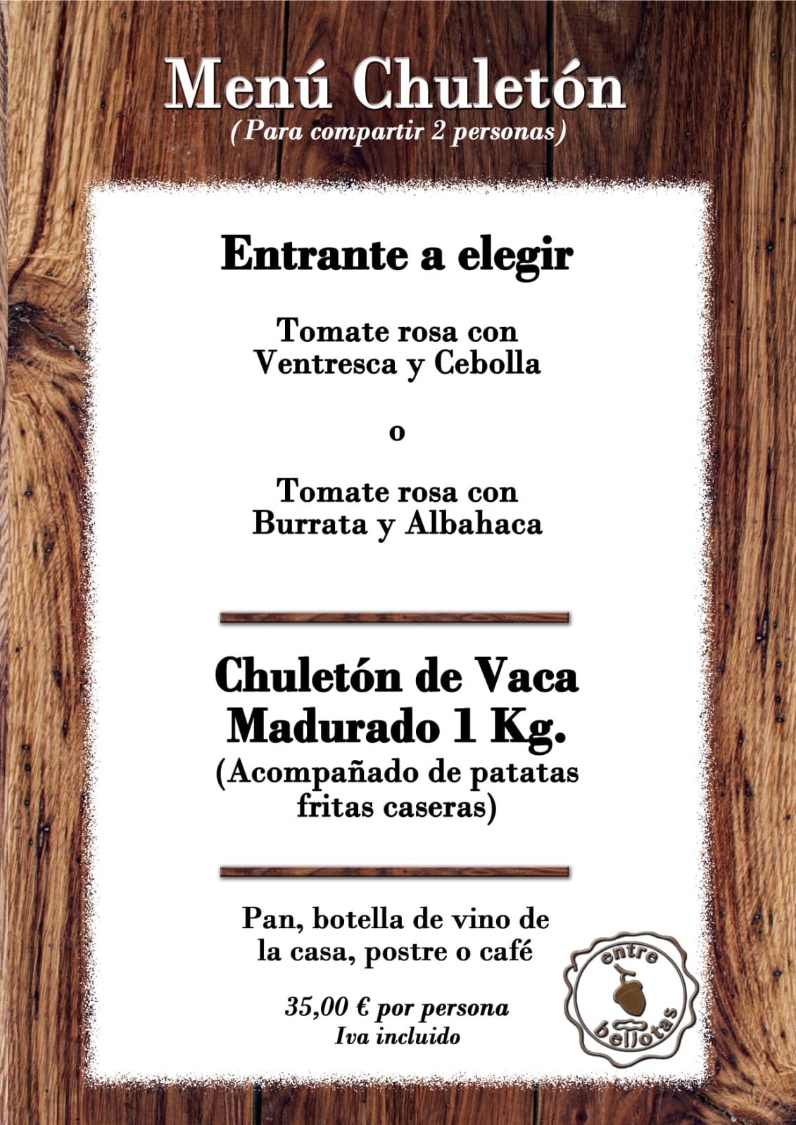 menu chuleton